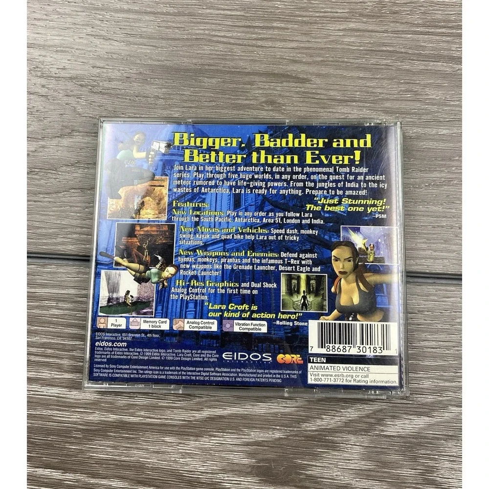 Tomb Raider III: Adventures of Lara Croft Sony PlayStation 1, 1998 Greatest Hits